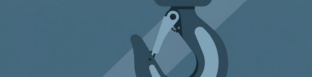 Stilisierte Zange mit gebogenen Griffen vor blauem Hintergrund, Symbol für handwerkliche Arbeit im Seminarbereich